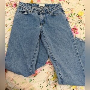 Abrand Women's Denim Blue Straight Leg Jeans